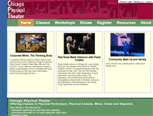 Tablet Screenshot of chicagophysicaltheater.com